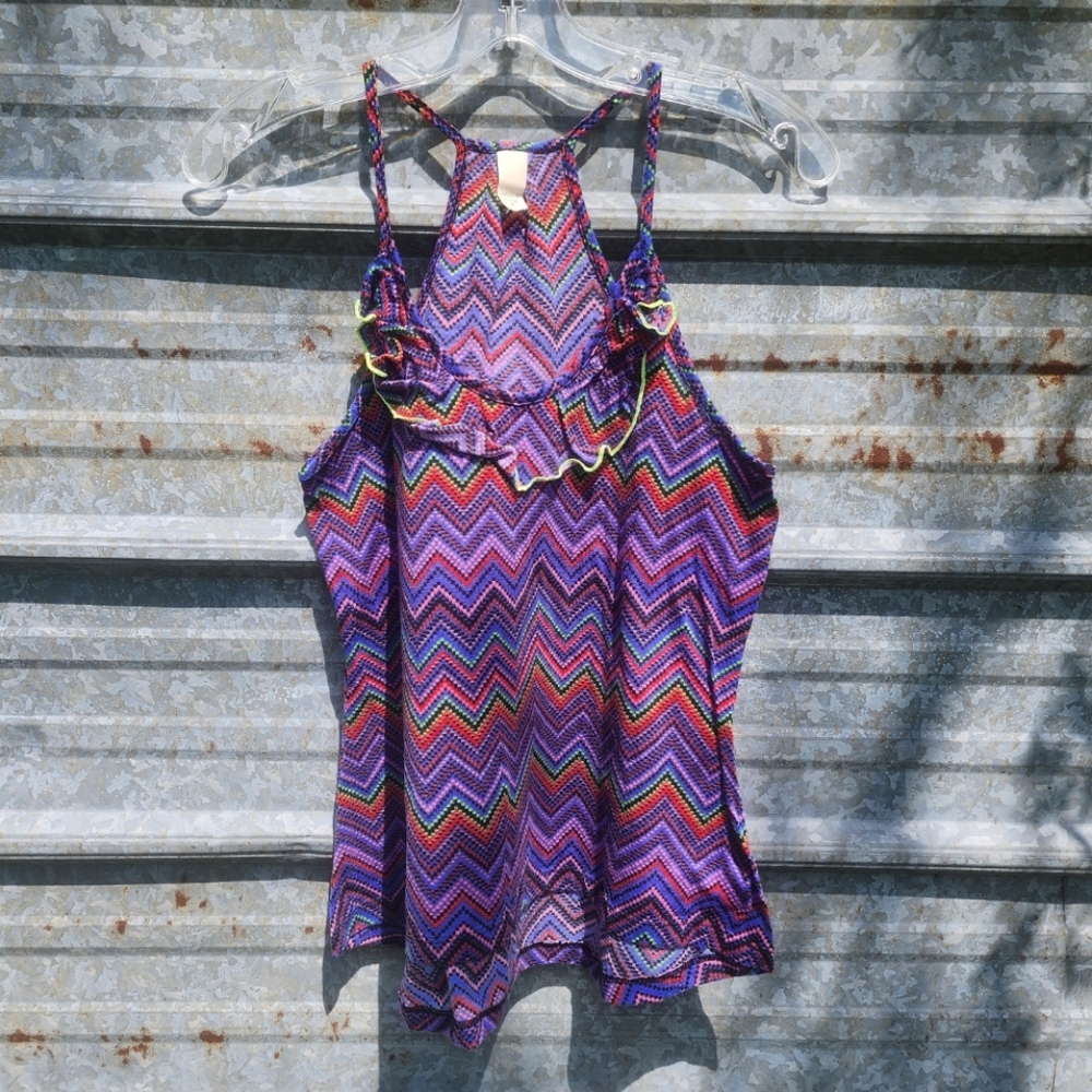 Colorful Chevron Patterned Women's Top